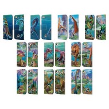 OFFICIAL P.D. MORENO DINOSAUR LEATHER BOOK CASE FOR APPLE iPOD TOUCH MP3