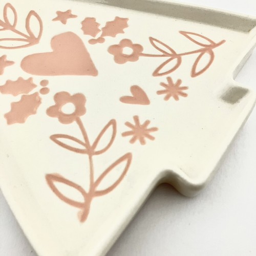 World Market Scandinavian Ceramic Plate Shaped Like Christmas Tree NEW No Box - Picture 4 of 16