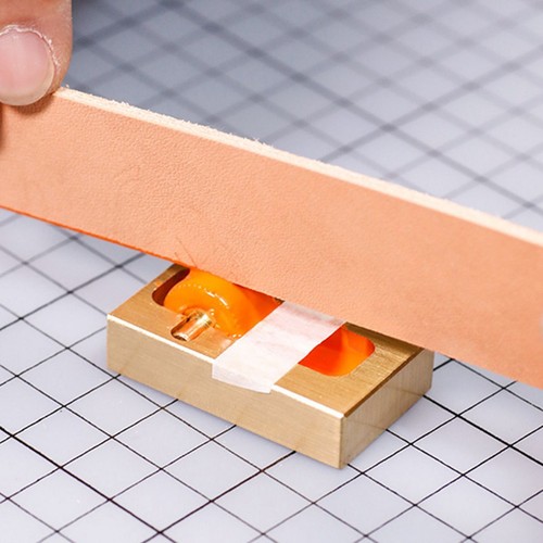 Messing Leder handwerk Ölgemälde-Box Farbstoff-Werkzeug Kanten walze aus Leder - Bild 4 von 11