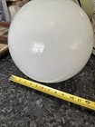 Vintage Large 11” White Milk Glass Round Globe Ball Light Fixture Shade Eichler — photo 8