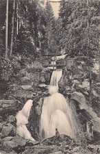 A136 Germany 1914 Triberg Schwarzwald Waterfall Wood Bridges vintage postcard