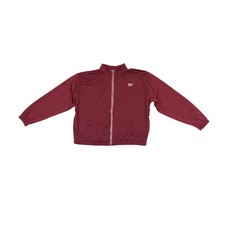 Reebok Women Tricot Zip-Front Long Sleeve Classic Maroon Plus Size 1X