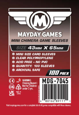 44x63 card sleeves Mini Chimera Compatible Card Sleeves (43x65mm) Standard 7045 or Premium 7079