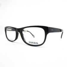 Fossil Claude 807 Black Rectangular Womens Eyeglasses Frames 52-18-140