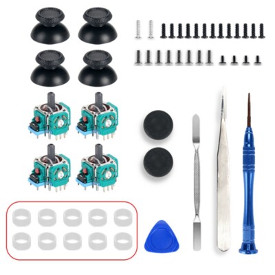 4pcs Analog Joystick with Joystick Caps for Controller, 3D Analog-J9704-