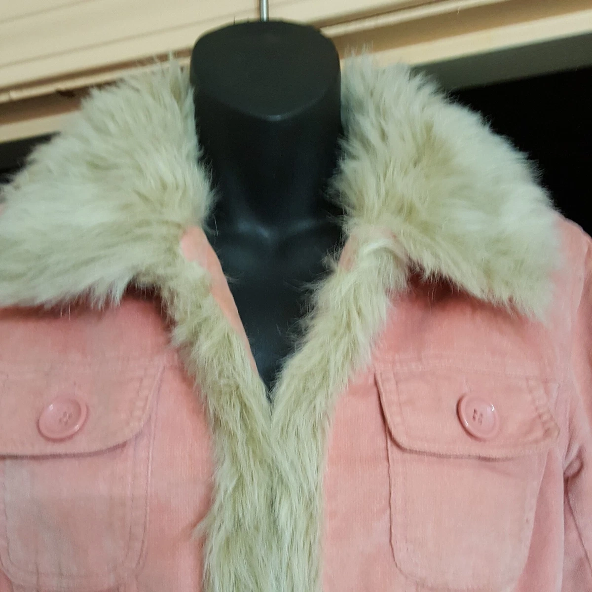 B B Dakota Dusty Pink with Faux Fur Jacket. Women s Sz M