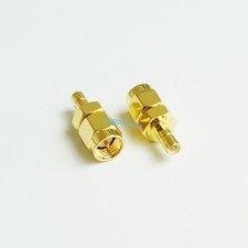 1Pcs SMA male plug to SMB male jack RF Straight adapter connector Converter