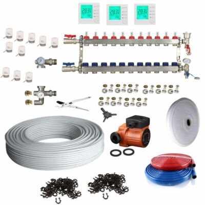 Fußbodenheizung Set 5 Absperrrohr Mehrschicht Mischventil 150-155qm 