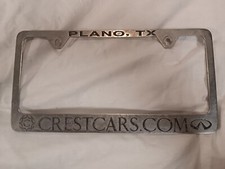 Crest Infiniti Plano Texas Car Dealer Metal License Plate Frame