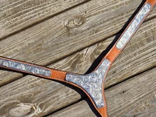 HIGH QUALITY Lighter Oil MONTANA SILVER Western Show Breast Collar - Light Use!