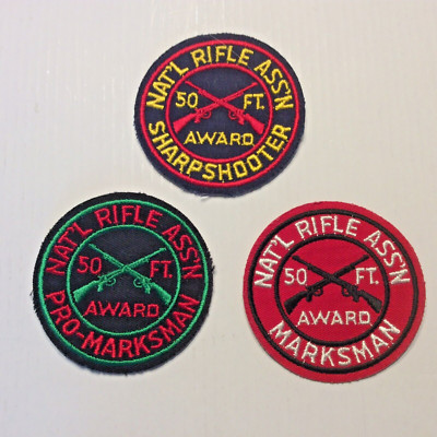4 Different Vintage NRA Patches From 1967-mint Condition-never Put On Clothing