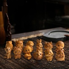 12 Pieces Feng Shui Chinese Animal Sculptures for New Year Tabletop Table