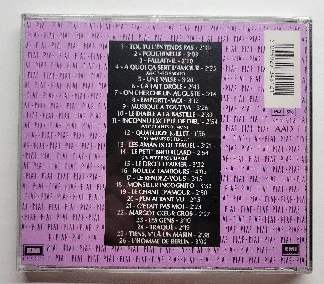 9CD Edith Piaf Lintegrale De Ses 1946-1963 CP28579199 EMI Japan プロモ 未開封 /01350 L'integrale De Ses Enregistrements 1946-1963 Volume 9 Edith