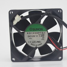 SUNON KD1208PTS1 DC 12V 1.8W 37CFM 80 80 25mm 2-wire Axial Case Cooling Fan