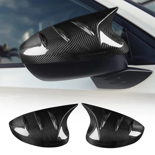 FOR 2022-2025 HONDA CIVIC M HORN STYLE REAL CARBON FIBER SIDE MIRROR COVER CAP