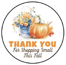 THANK YOU FOR SHOPPING SMALL THIS FALL HALLOWEEN ENVELOPE SEALS LABELS STICKERS