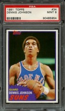 1981 TOPPS 34 DENNIS JOHNSON PSA MINT 9 