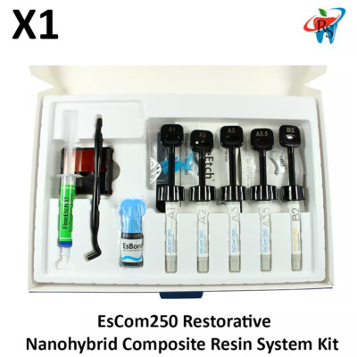 Dental Spident EsCom250 Restorative Light Cure Nanohybrid Composite Resin System