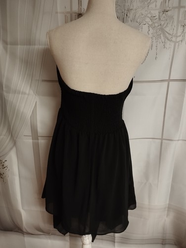 Maya Deluxe schwarzes, schulterfreies Abendkleid mit Glitzersteinen, Gr. 40 - Bild 3 von 3