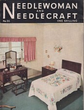 Needlewoman und Needlecraft Mag #56 Okt 1953 Inhalt abgebildet ~ keine Transfers