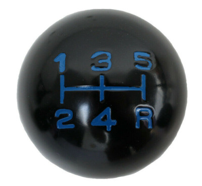 black R1 round gear shift knob 5 speed blue for nissan