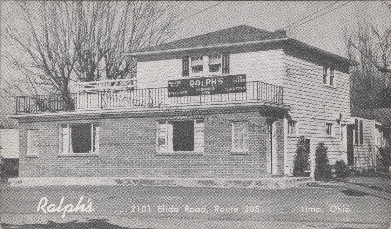 Lima, OH Ralph's restaurant on Elida Rd, vintage Allen County, Ohio