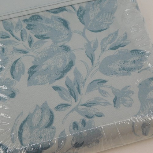 Fundas de almohada JC Penney 2 tamaño king vintage estampado de hojas de granito azul nuevo paquete abierto - Imagen 2 de 5