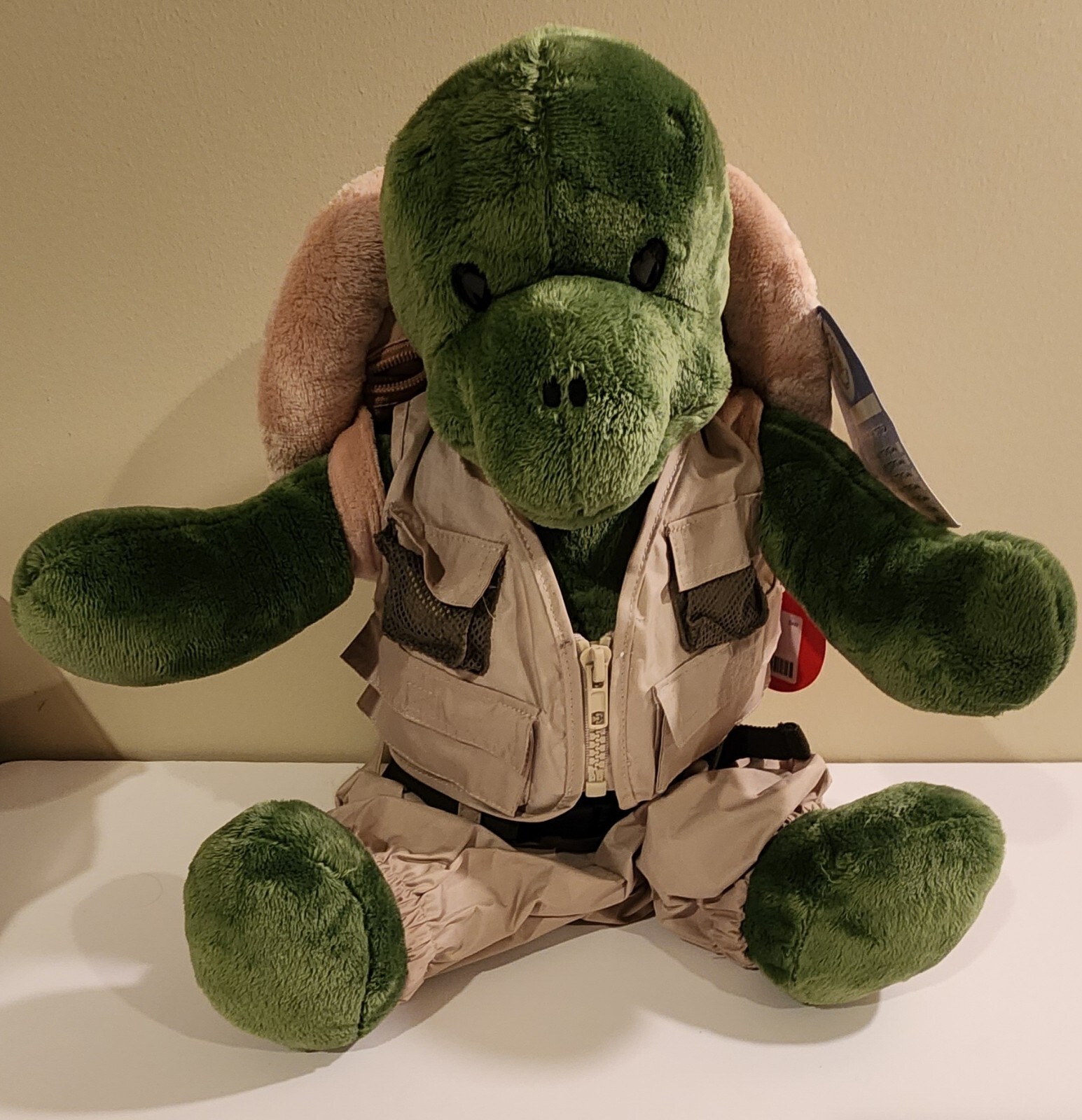 Conjunto de pescador Build-A-Bear 16" Trekin' Turtle Plus con etiquetas