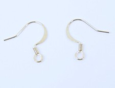 100 SILVER PLATED Stainless Steel FRENCH HOOKS Ear Wires  Flat with Coil 50 prs