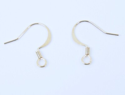 100 SILVER PLATED Stainless Steel FRENCH HOOKS Ear Wires ~ Flat with Coil 50 prs