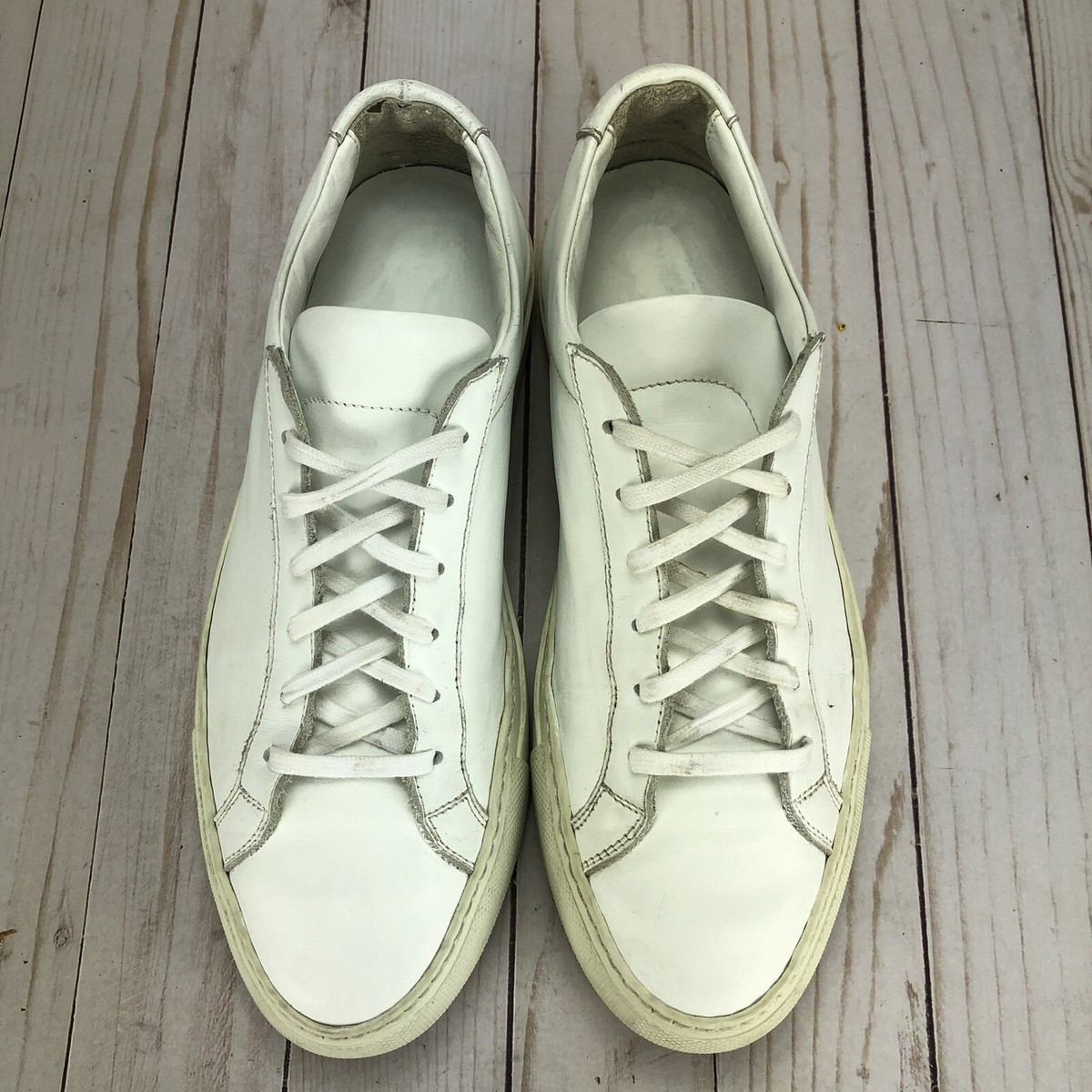 Common Project Achilles Low Shoes Sneakers White Leather Size EU40