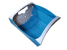 Flat Fold Colander Collapsible Space Save Strainer Camping Travel RV 