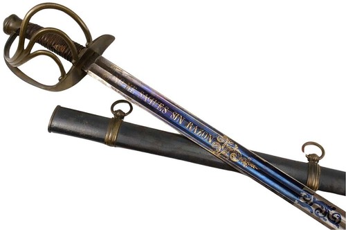 ANTIQUE VERY FINE FRENCH REVOLUTION TO NAPOLEONIC ERA CUIRASSIER PALASCHE SWORD. - Picture 2 of 4