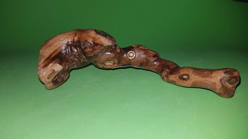 712-Cavatappi Legno Vintage Apribottiglie Corkscrew Somelier rustico - Foto 6 di 8