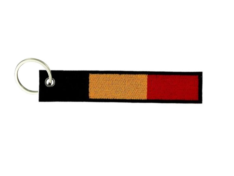 Portachiave Chiavi Chiave Ricamo Toppa Bandiera Fascia Belgio Belga