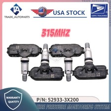 (4x) Tire Sensors TPMS 52933-3X200 For HYUNDAI ELANTRA KIA RIO (Aluminum Valve)