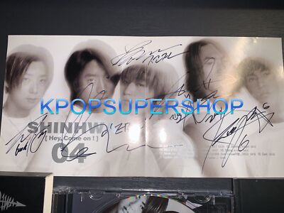 Shinhwa 4th Album Hey, Come On! Autographed Signed CD Booklet