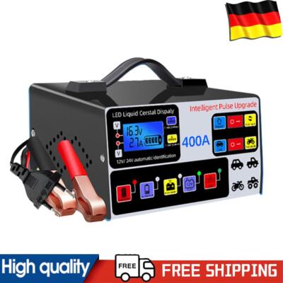 400A Battery High Power Fast Charger 12V/24V Full Automatic Car Battery Charger