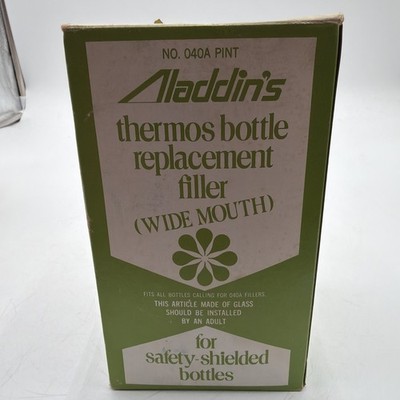 Vintage Aladdin's Thermos Bottle Replacement Filler Wide Mouth No.040A PINT  NOS