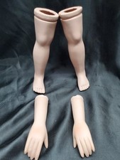 C3 7" Vintage Porcelain Doll Legs and arms lot of 4 Parts Replacement