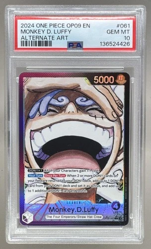 4426 Monkey D. Luffy 2024 One Piece Emperors New World #OP09-061 Alt Art PSA 10