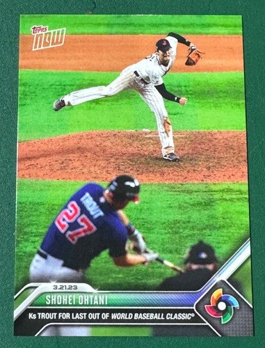 Shohei Ohtani 2023 Topps Now WBC-71 WBC Final vs Trout Japan MVP Baseball JjpZAK