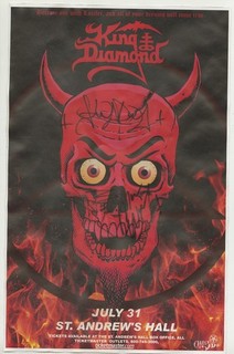 King Diamond autographed concert poster Mike Wead Matt Thompson