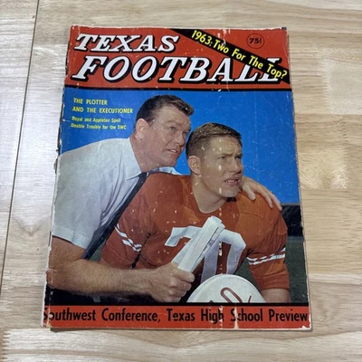 1963 Dave Campbell's Texas Football Magazine #4 Annual Horns Royal & Appleton - Image 1 of 4