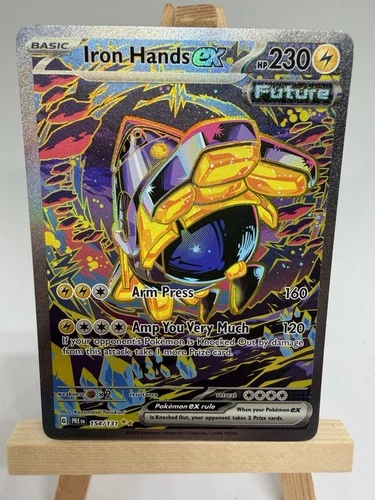 Pokemon Prismatic Evolutions Iron Hands EX 154/131 Sir NM English