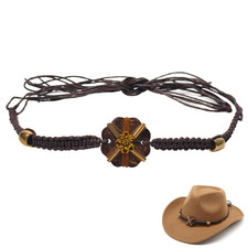 Cowboy Hat Bands for Men Women, Braided Hatbands Belt for Style V