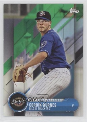 2018 Topps Pro Debut MiLB Leaps and Bounds Green 33/99 Corbin Burnes #LB-CB p8v