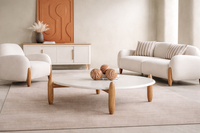 Schicker WeißEr Couchtisch Wohnzimmer Kaffeetisch Edle HolzmöBel