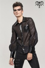 Devil Fashion Men Gothic Steampunk Shirt Simple Personality Casual Tops