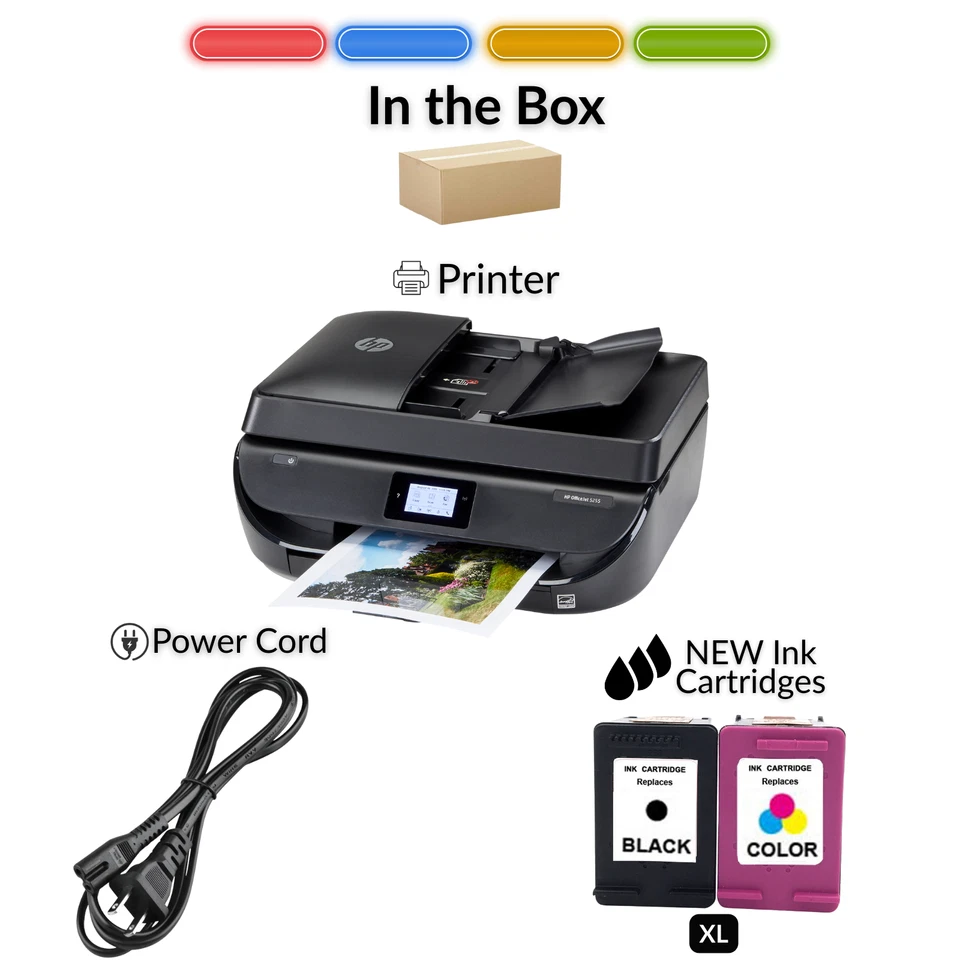 HP Officejet 5255 All-in-One Wireless Inkjet Printer -NEW InK | RENEWED - Image 2 of 4